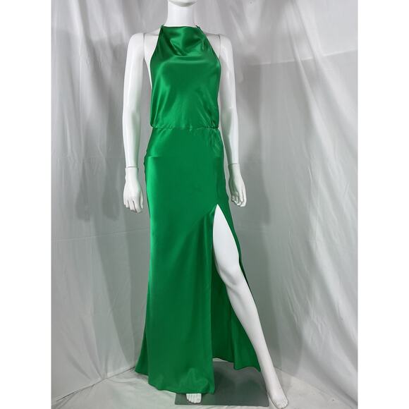 Amanda Uprichard Vibrant Green Backless Dress - Picture 2 of 4
